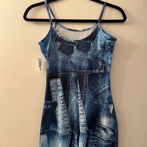 SALE**Blue Denim Bodysuit